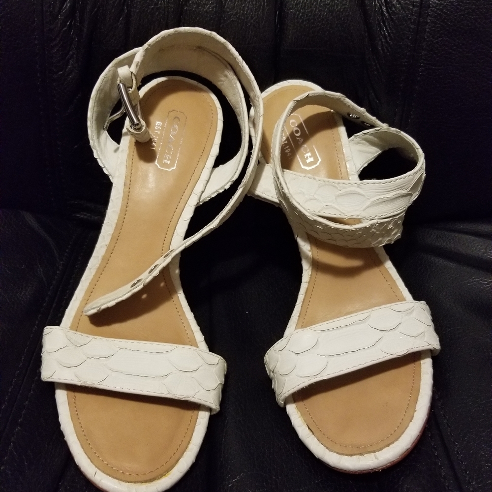 Beautiful white high heel sandals